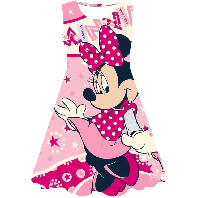 Disfraces De Minnie Rosa - Vestidos Informales Para Chica - AliExpress