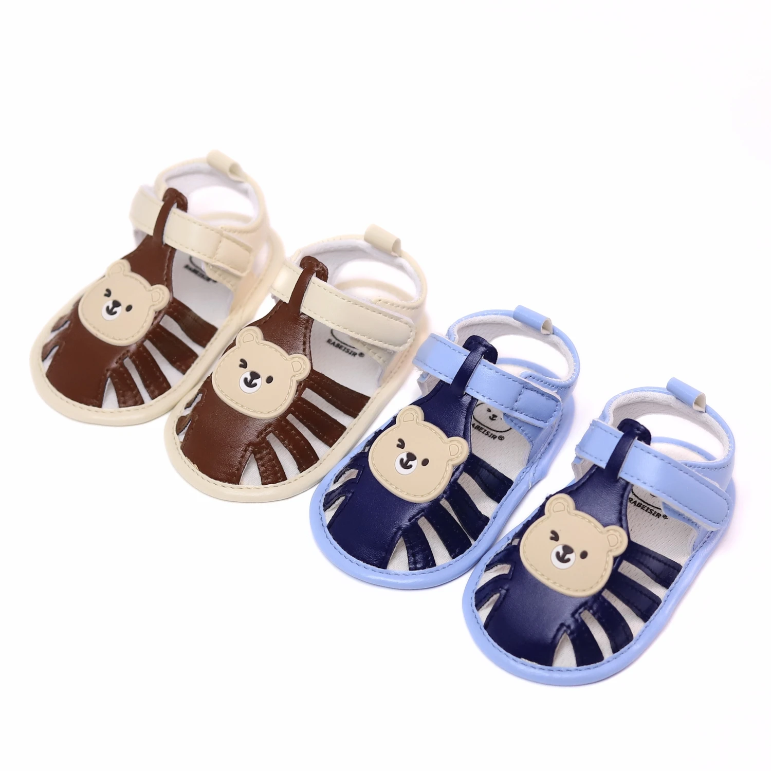 

Baby toddler sandals, bear soft-soled step shoes, breathable and non-slip, suitable for daily & vacation wear, spring and summer