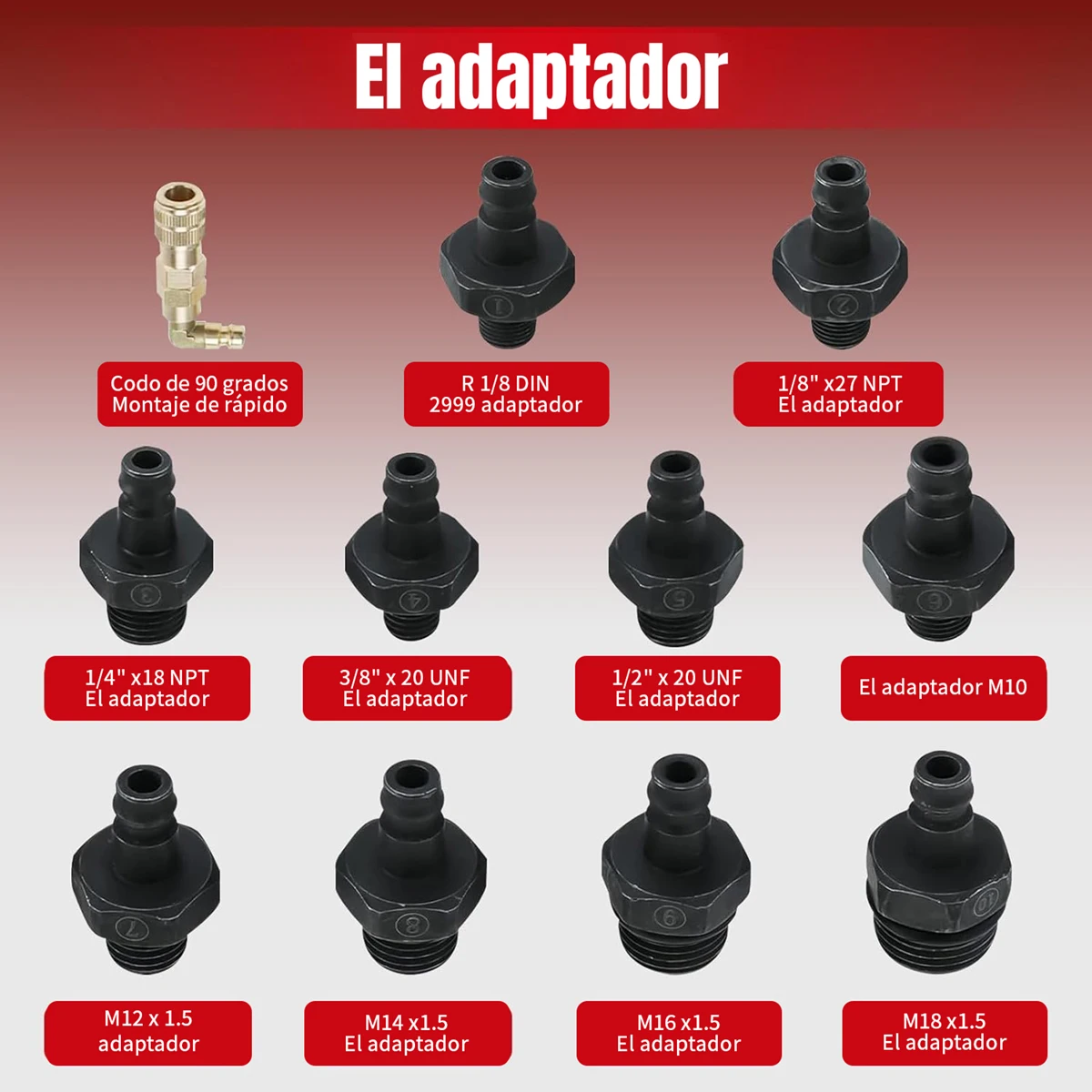 자동차 엔진 오일 압력 테스트 키트 테스터 차고 도구 저유 경고 장치 12피스 퀵 피팅