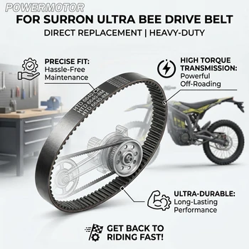 Cinghia di trasmissione HTD 640-8M per Surron Ultra Bee, ricambio per moto elettrica da cross e fuoristrada