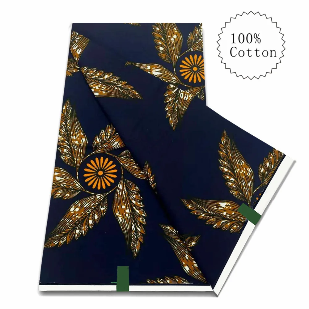 

100% Original Super African Hollandais Batik Fabric High Quality Dutch Ankara Wax Prints Cotton Fabric 6yards For Sewing LIN-8-2