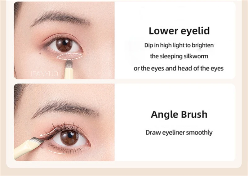 Natural Eye Makeup Brush Set Professional Soft Eyeshadow Brushes_voghion.com
