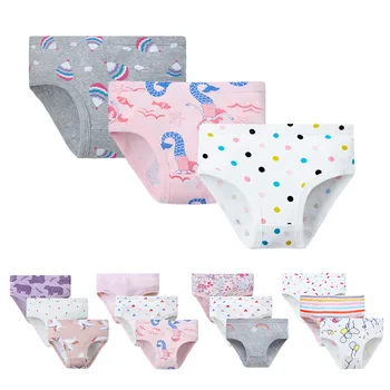 2-7 anni ragazze mutandine 3 pezzi Per confezione cotone studente bambini biancheria intima mutandine adolescenti giovani pubertà ragazze Underpant