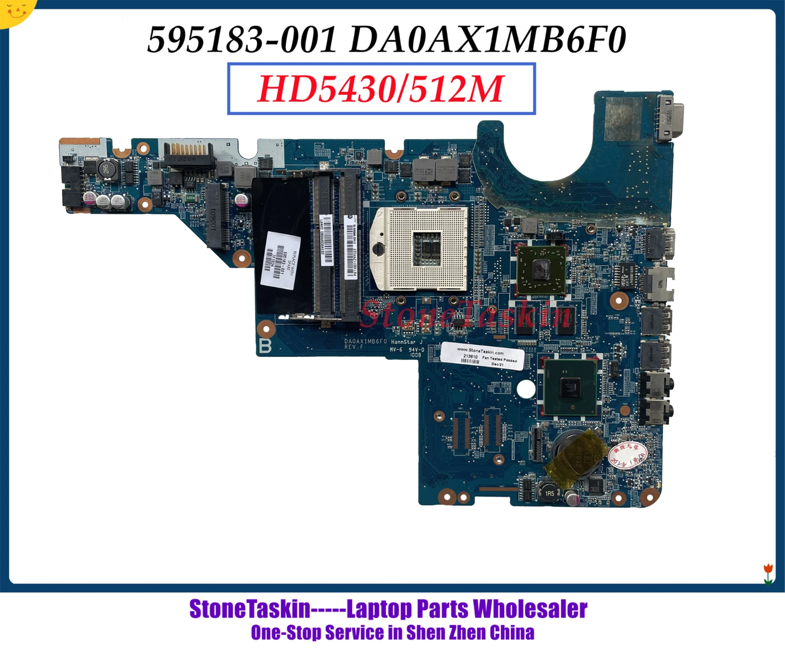Материнская плата StoneTaskin 595183-001 DA0AX1MB6F0 для ноутбука Compaq CQ42 CQ62 материнская MB HM55 PGA989