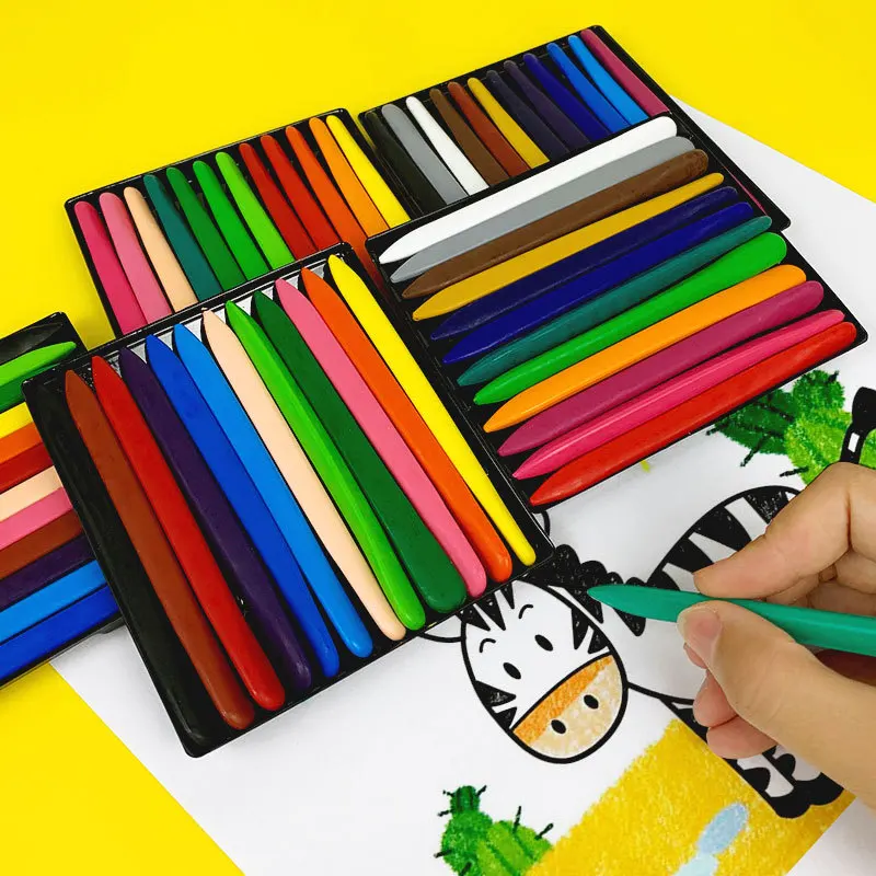 Oil Painting Stick Washable For Children's Painting Graffiti Triangular Pen Holder Pole