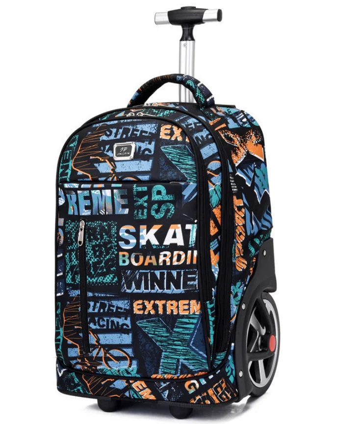 Rolling Backpack 19 inch Wheeled LAPTOP backpack with wheels for