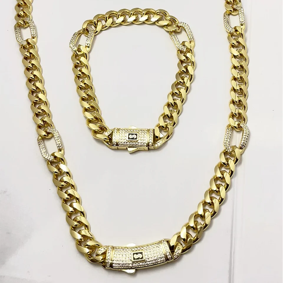 Bracciale a maglie cubane in oro 14 carati da 3,5 mm, bracciale a catena a maglie cubane, bracciale delicato a maglie Miami, bracciale a strati fatto a mano per uomo e donna