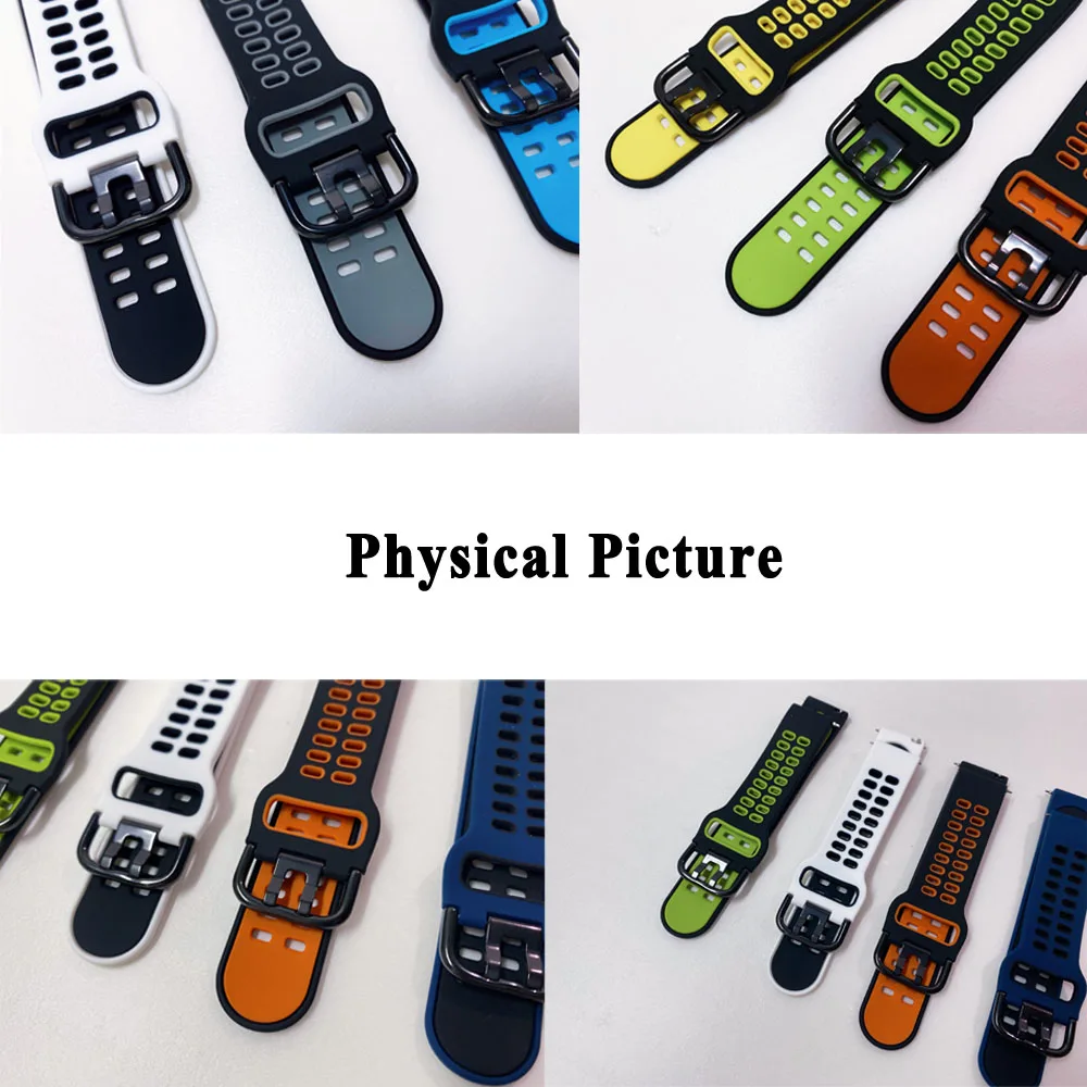 Versatile 22mm Silicone Watch Strap in Bold Colors