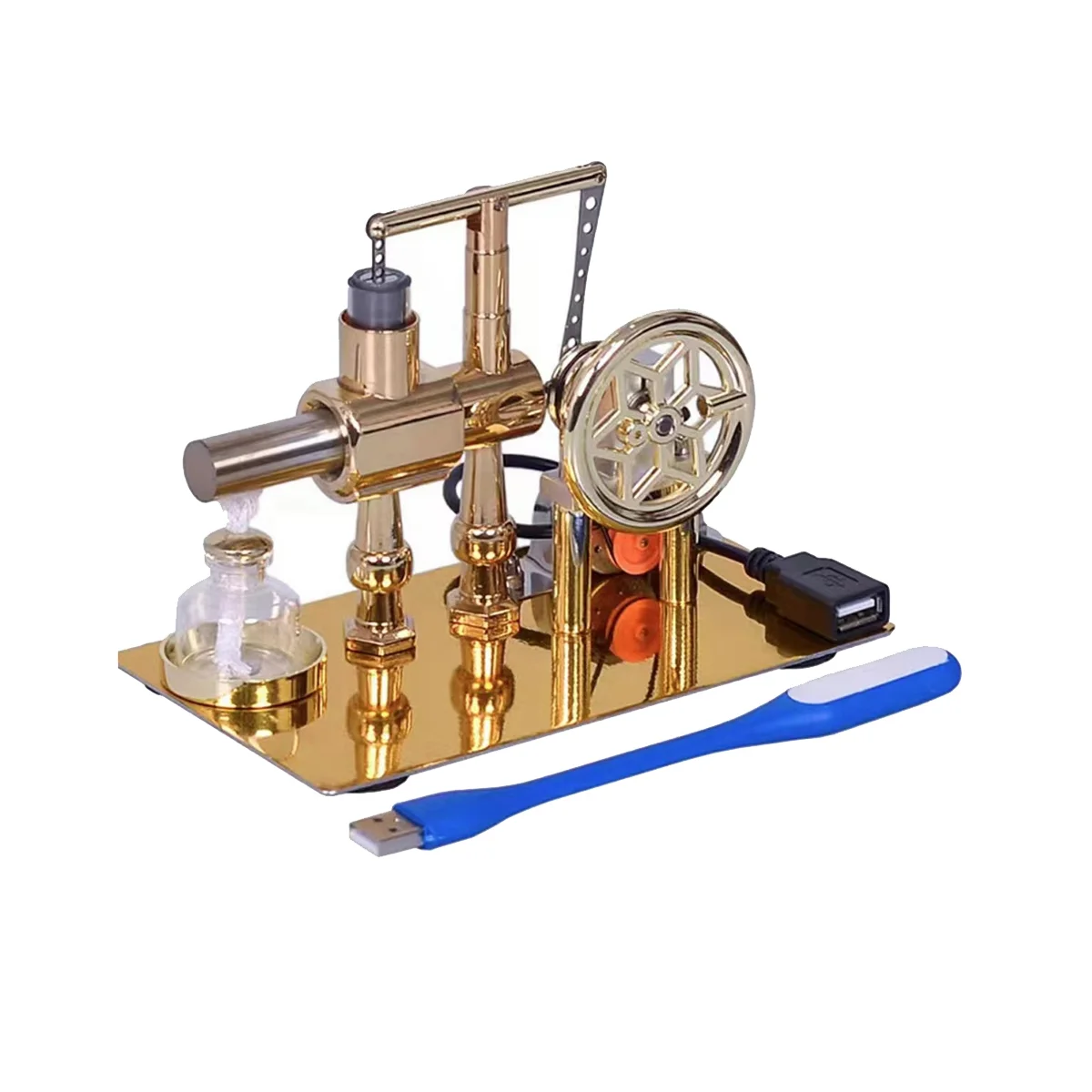 

Hot Air Stirling Engine Experiment Model Electric Generator Physics Experiment Science Toy Educational Mini Engine Toy