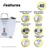 AROMA® 14-Cup Cooked / 3Qt. Select Stainless® Rice & Grain Cooker White New ARC-757-1SG 4
