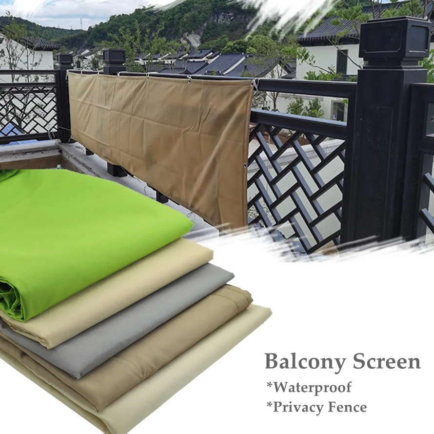 5ColorsVirginPolyesterFabricBalconyPrivacyScreenTerrace