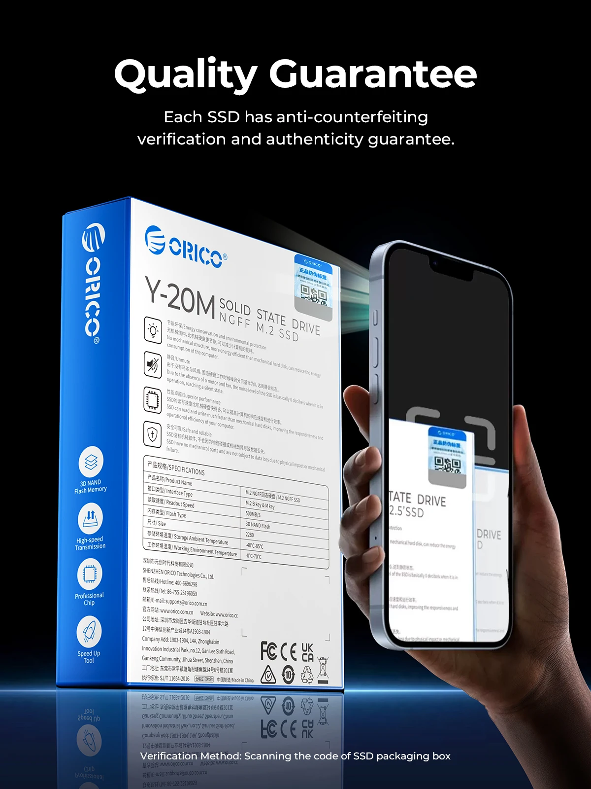 Orico-disco Rígido Interno de Estado Sólido para Desktop e Laptop M.2 Sata M.2 2280 mm 128gb 256gb 512gb 1tb 2tb 4tb Ngff - Imagem 3