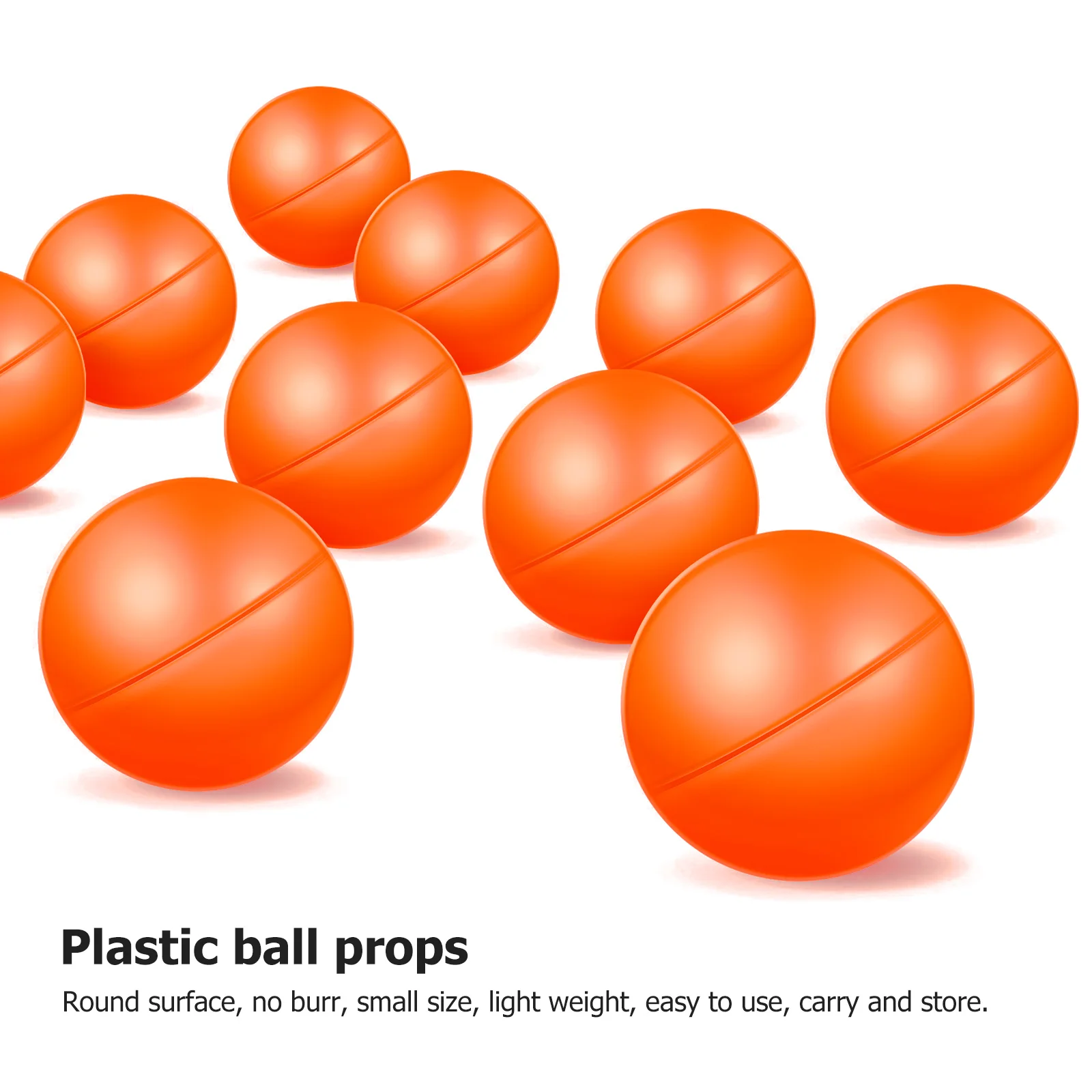 Lottery Balls Raffle Bingo Plastic Hollow Party Activity Openable Ball Props Supplies Orange plastic lottery balls
