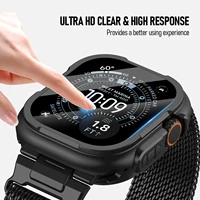 Alliage de zinc de luxe pour Apple Watch Ultra 3 2 49 mm boîtier pare-chocs de protection robuste avec protecteur d'écran iWatch Ultra2 49 mm 3