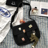 Women Simple Messenger Bag Casual Satchel Ladies Handbags Shoulder Bag Pouch Girls Sweet Printed Canvas Cross School Bags Purses - Image 6