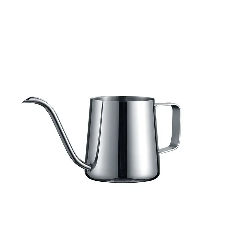 304 Stainless Steel 250ML/350ml Long Narrow Spout Coffee Pot Gooseneck Kettle Hand Drip Kettle Pour Over Coffee with Lid
