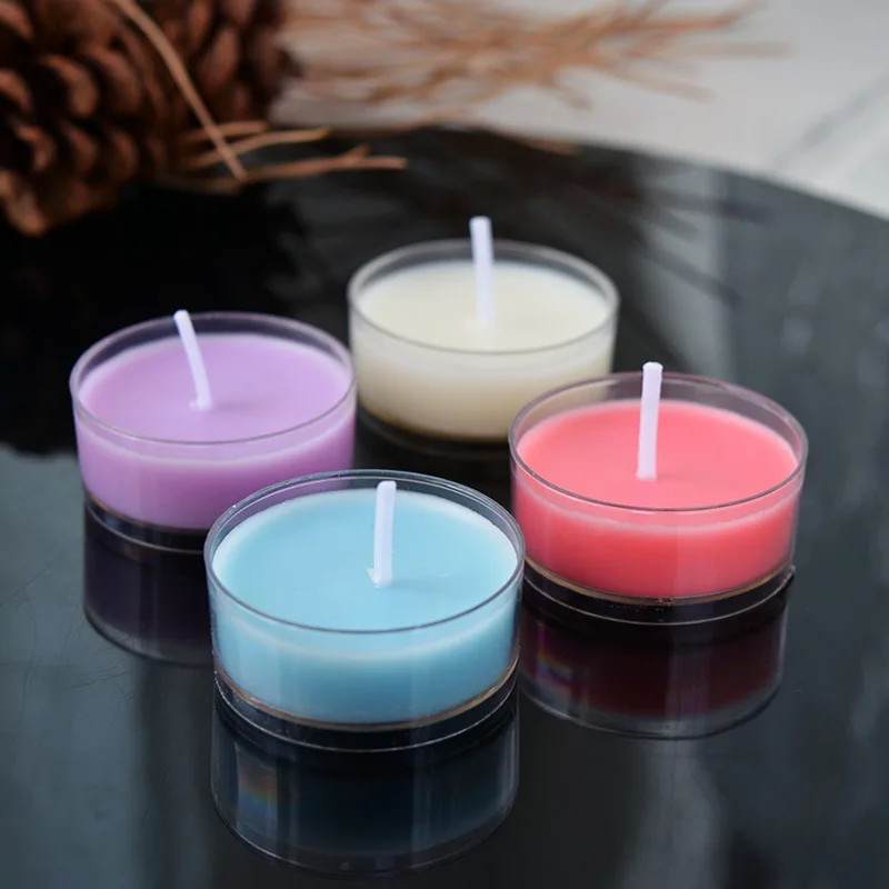 Candele profumate 10 aromaterapia Tealight colore rotondo custodia  trasparente Aroma profumo di compleanno piccola candela candela