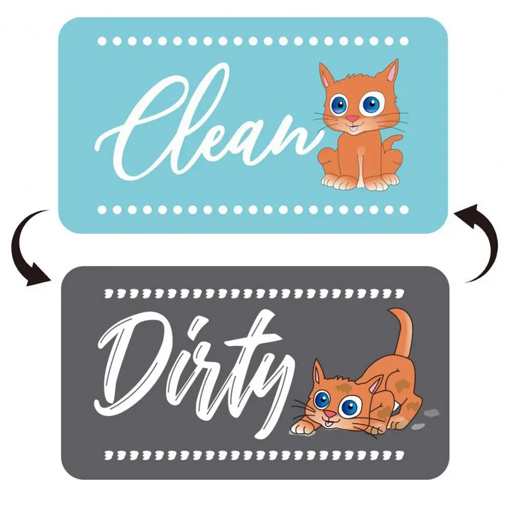 Kitchen Dishwasher Indicator Magnet Dishwasher Magnet Clean Dirty Sign Full-size Clean Dirty Sign for Kitchen
