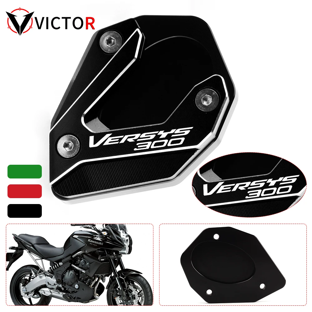 

For Kawasaki Versys VersysX Versys300 300 Versys-X 2019 2020 2021 2022 Kickstand Kick Stand Plate Foot Sidestand Extension Pad