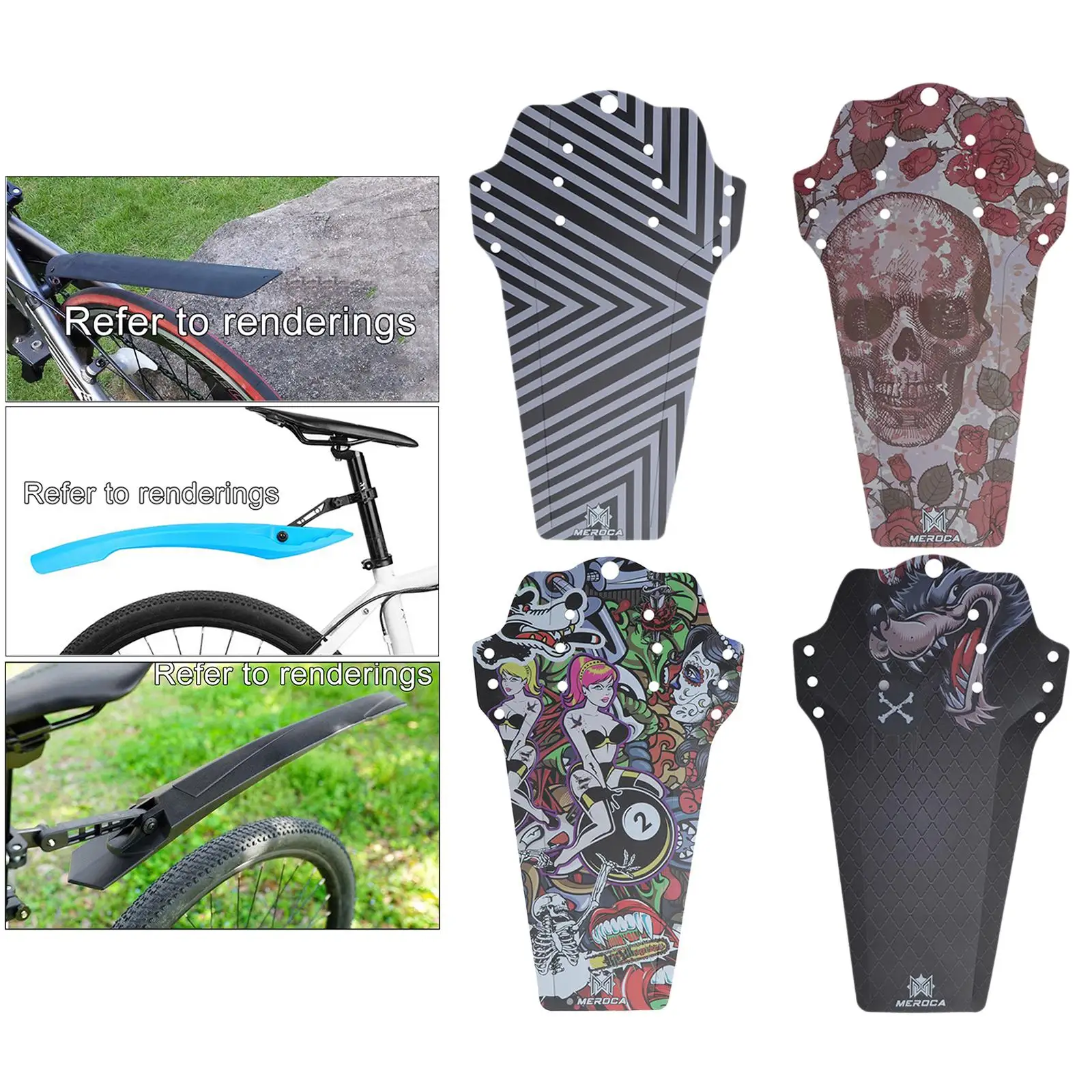 Road Mountain Bike Carbon Fiber Mud Guard MTB Bike Bike Accessories