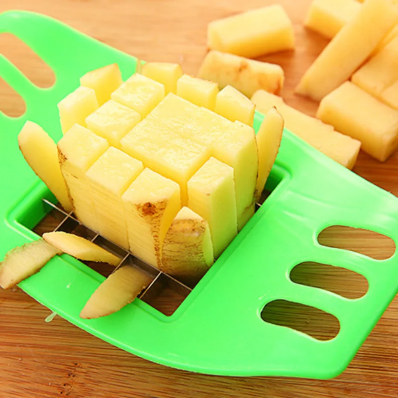 Stainless Steel Potato Cutter French Fries Cutter Potatoes Chopper Chips Making Tool Home Kitchen Gadgets Accessories New