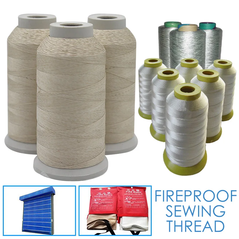Hilo de coser de fibra de vidrio de 200g, resistente a altas temperaturas, resistente a 550 grados línea de fuego, cordones ignífugos 0,25