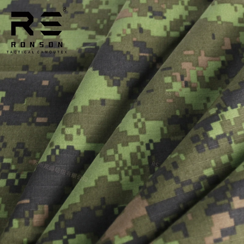 NYCO50/50 ribstop Canada CADPAT camo nylon cotton fabric camouflage printed tactical uniform fabric waterproof with IRR