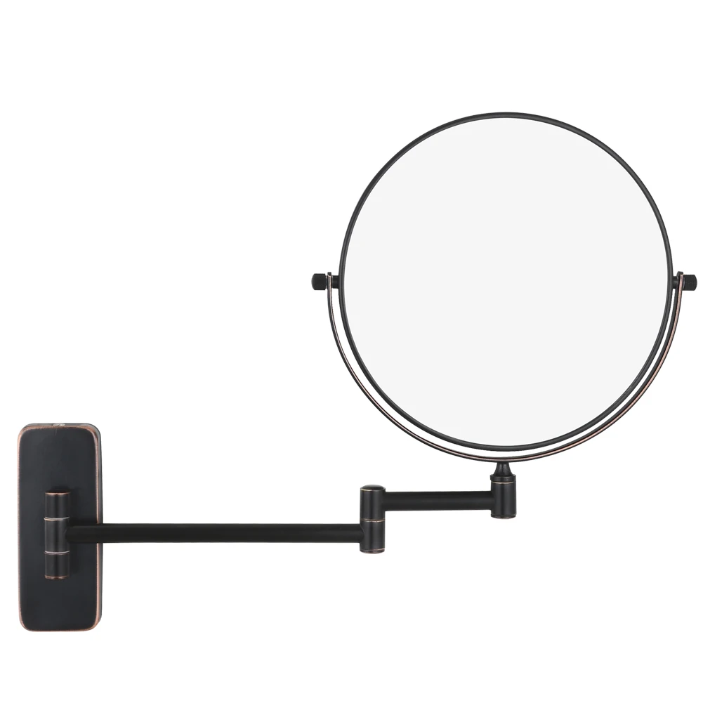 

GURUN 8 Inch Double-Sided Wall Mounted Magnifying Two-sides Mirror Oil-rubbed Bronze Brass Cosmetic Mirror Lady Gift Bath Hotel