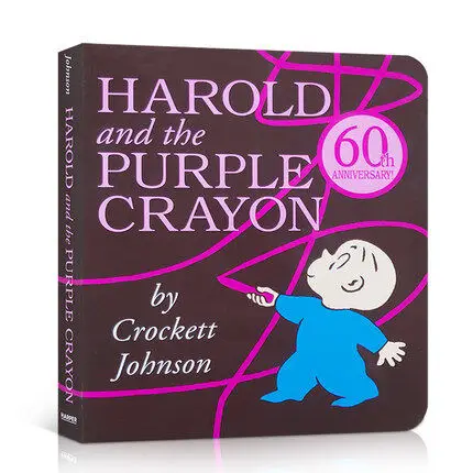 

MiluMilu Original Children Popular Books Harold And The Purple Crayon Board Book Colouring English Activity Story For Kids