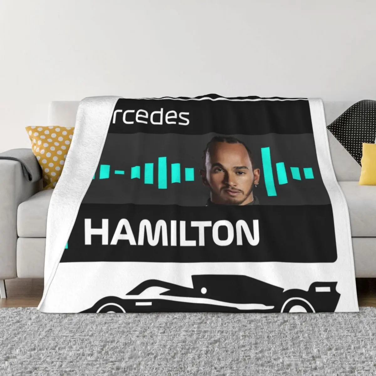 Buon Lavoro Lewis - F1 Lewis Hamilton 2021 Coperta Coperta Coperta Di Lusso Coperte Sottili Coperta Estiva Coperta Vintage