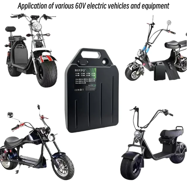60V 20Ah–100Ah Waterproof Lithium Battery for Citycoco Scooter 4