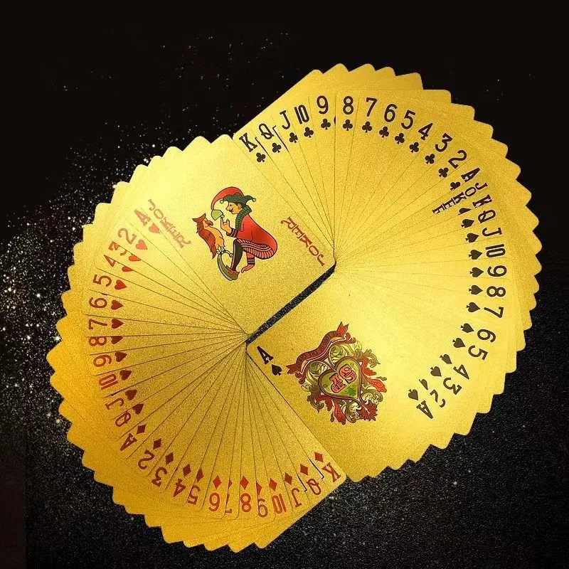 Poker Cards PVC Waterproof Plastic Crystal Gaming Wareable Ware Resistan Creative Gift 55pcs/D