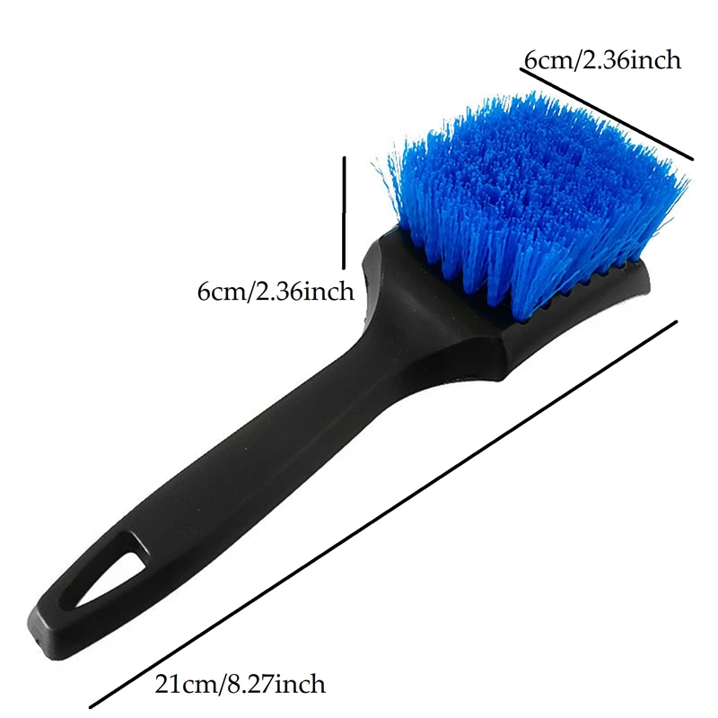 Car Wheel & Tire Brush for Car Rim Short Handle Steel Wire Car Wash Brush, Cleans Tires & Releases Dirt and Road Grime Car Clean 6