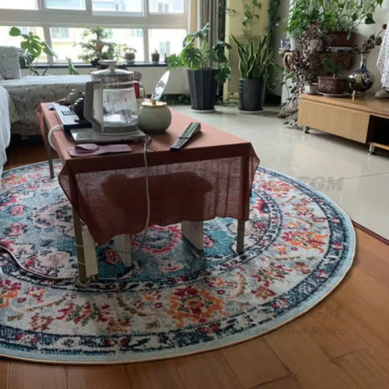 Vintage Round Carpet Home Living Room Decor Lounge Area Large Persian Bedroom Mat plush rug,decorative carpet,silk wool rug,plush carpet,imitated cashmere carpet