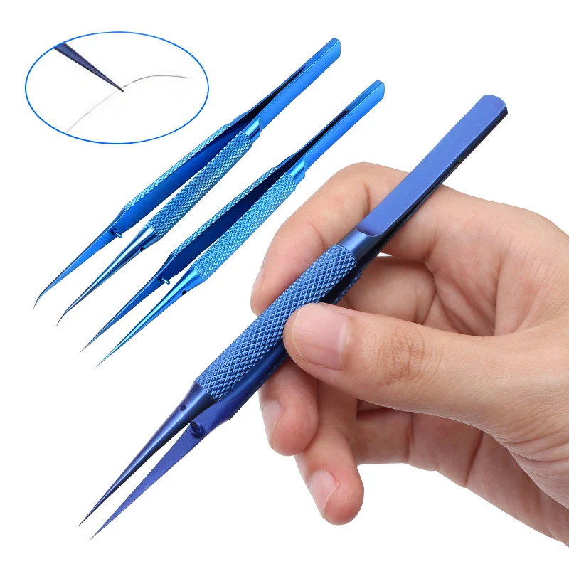 Precision Tweezers Tweezers Professional Maintenance Tool 0.1mm Edge Precision Fingerprint Tweezers Titanium Alloy Board Flying
