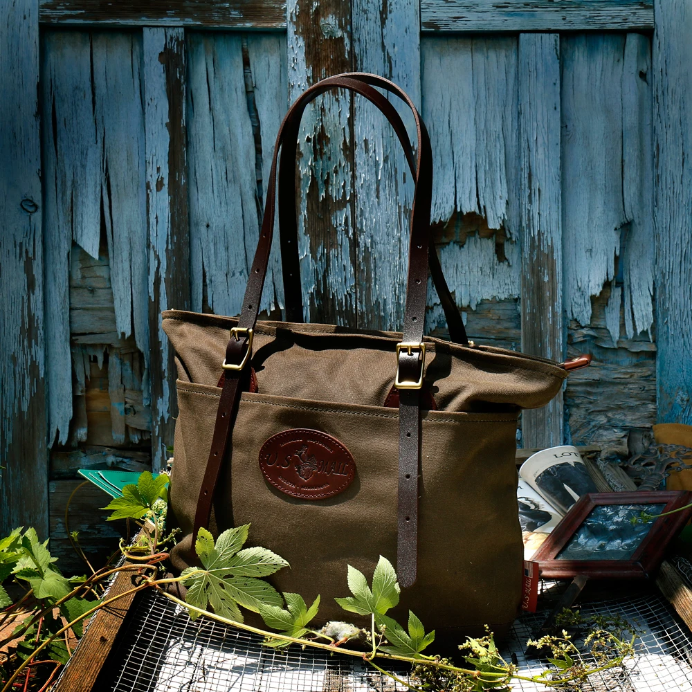 Tote Bag men women Tailor Brando Classic Replica American Retro Heavyweight Oil Waxed Canvas Shoulder Bag