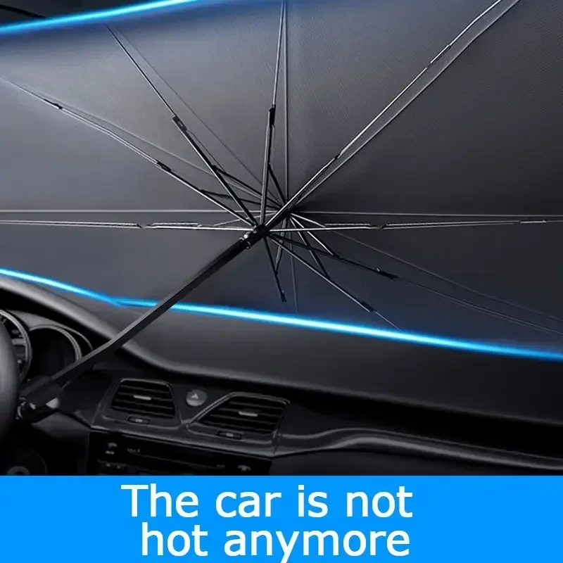 Foldable Car Sunshade Umbrella for Front Windshield UV Protection