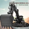 2.4ghz 1/14 Rc Excavator Truck Alloy Radio Controlled Cars 22 Channel Construction Vehicle Sound Toys For Boys Christmas Gifts 3
