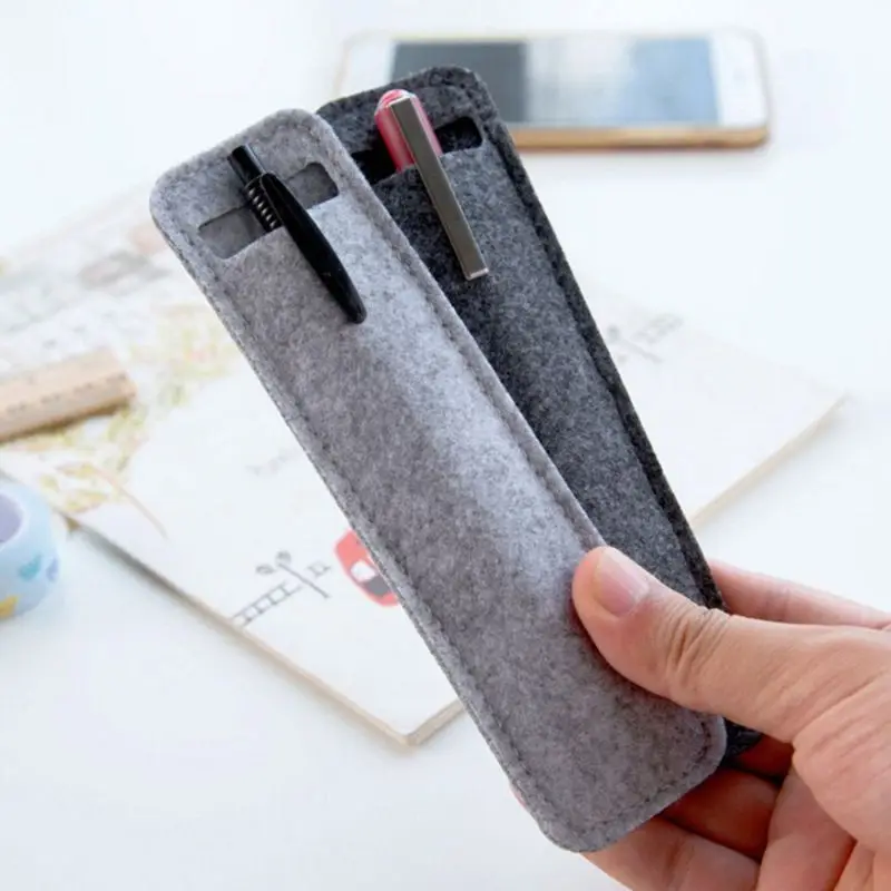 Pen Pencil Case Bag Holder Protective Felt Storage Bags Gift Stationar Storage Bag