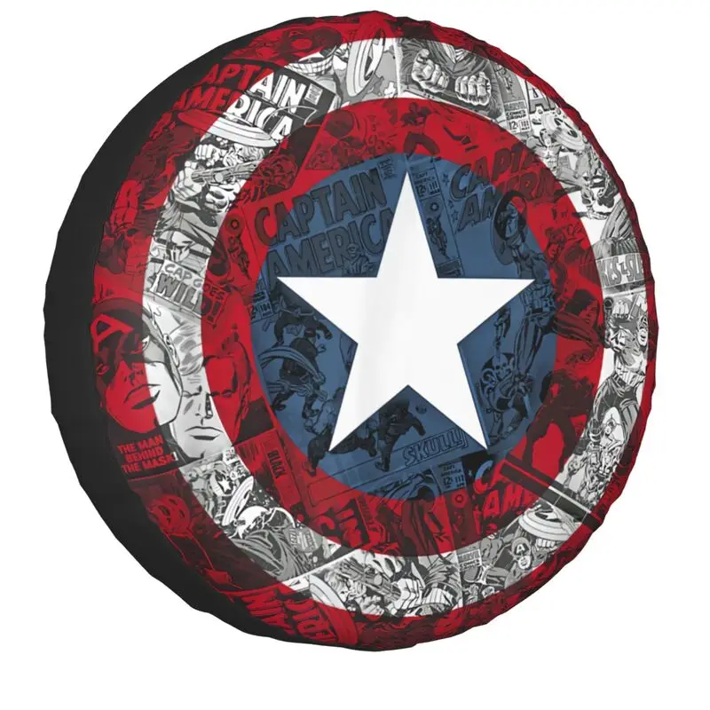 Captain Shield Comic Spare Tire Cover For Mitsubishi Pajero Jeep Rv Suv