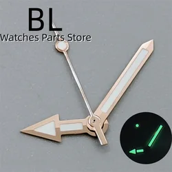 Two - Tone Luminous Watch Hands with C3 Green Glow - Silver, Gold, and Rose Gold Finish (Rose gold)