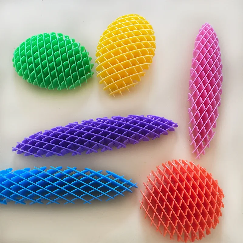 Scalable 3D Deformed Worm Elastic Net Fidget Toys Reduce Pressure Toy Deformation Worm Portable Stretchy Squeeze Toys