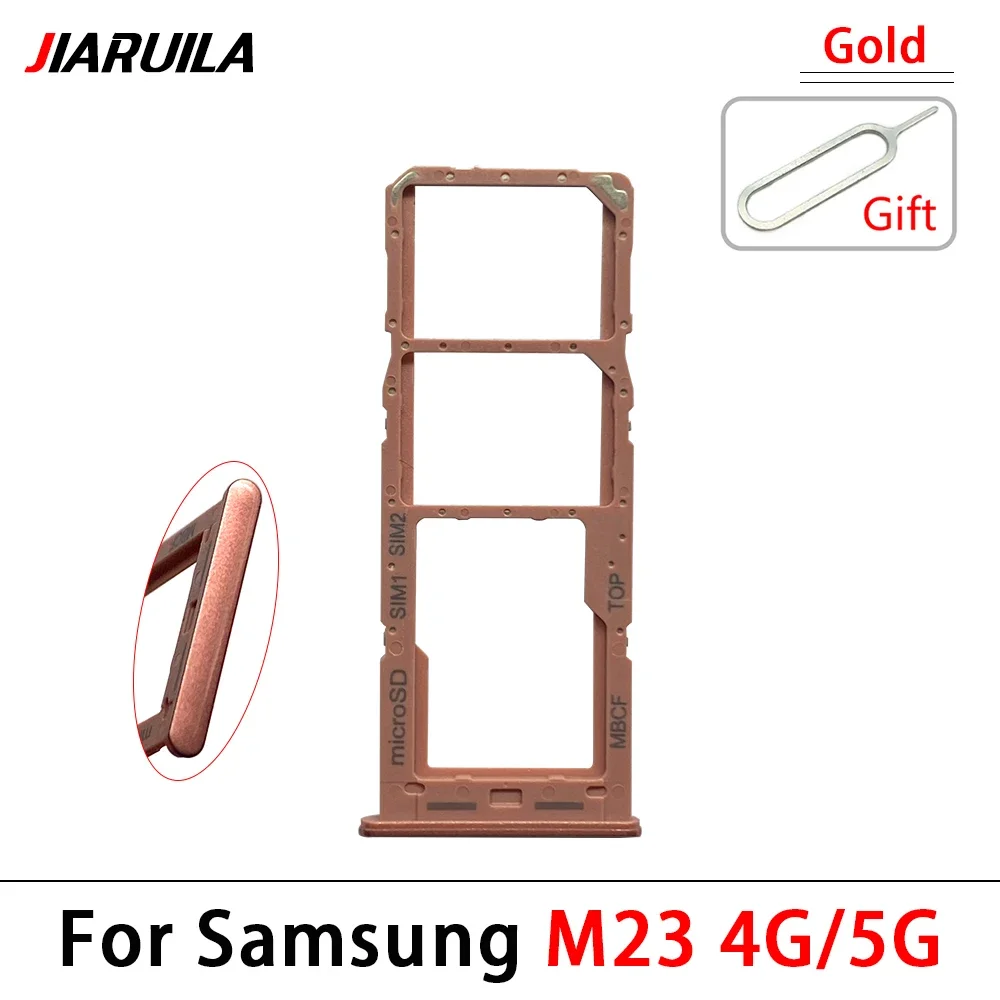 10Pcs, 삼성 M54 M22 M21 M23 M52 M53 M62 4G 5G 듀얼 마이크로 SIM 카드 슬롯 트레이 홀더 SD 카드 리더 부품 용 Sim 카드 트레이