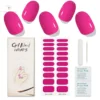 16/18/20Tips French Gel Nail Strips Patch Sliders Adhesive Waterproof Long Lasting Full Cover Gel Nail Stcikers UV Lamp Need 2