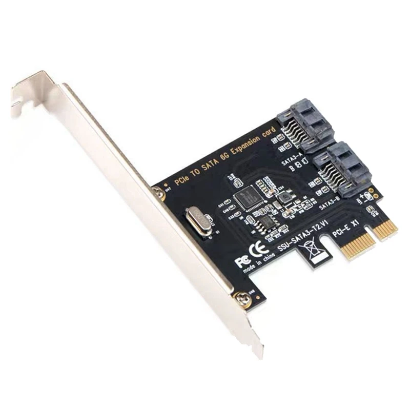 

PCIE To SATA Card PCI-E Adapter Converter PCI Express To SATA3.0 Converter 2-Port SATA III 6G Expansion Controller Card Adapter