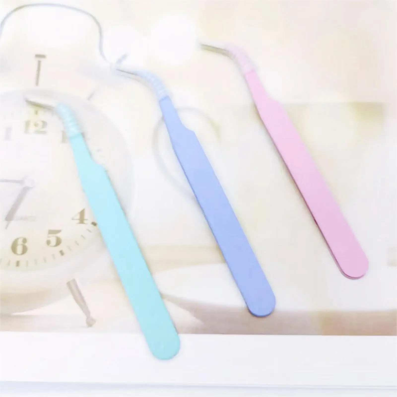 3x Eyelash Extension Tweezers Precision Tweezers for Eyebrow DIY Soldering 4
