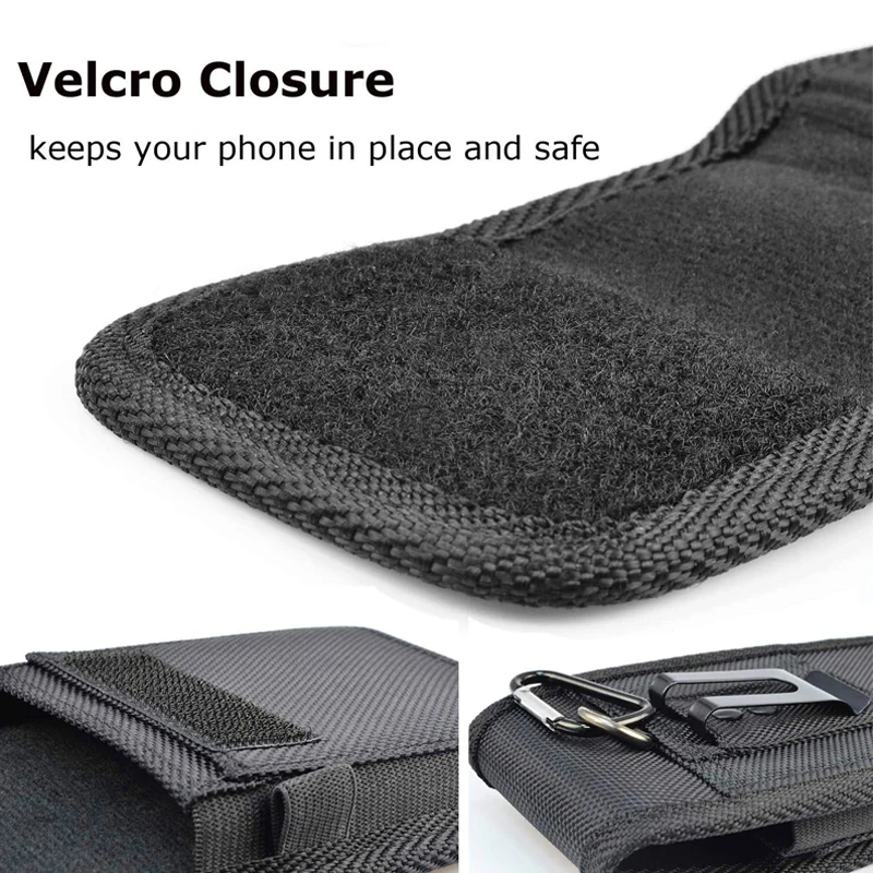 Borsa A Tracolla E Da Cintura In Pelle Nera Per Uomo – Porta Cellulare E Oggetti Per Escursionismo E Campeggio - 2