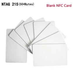 Waterproof NFC 215 Blank Cards - Programmable RFID Business Cards (13.56MHz) (100pcs)