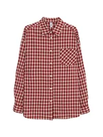 Chemise à carreaux rouges Vintage pour femmes, col rabattu, manches longues, Streetwear, ample, Patchwork, chemisiers Harajuku, Y2k, nouvelle collection automne 2026 5