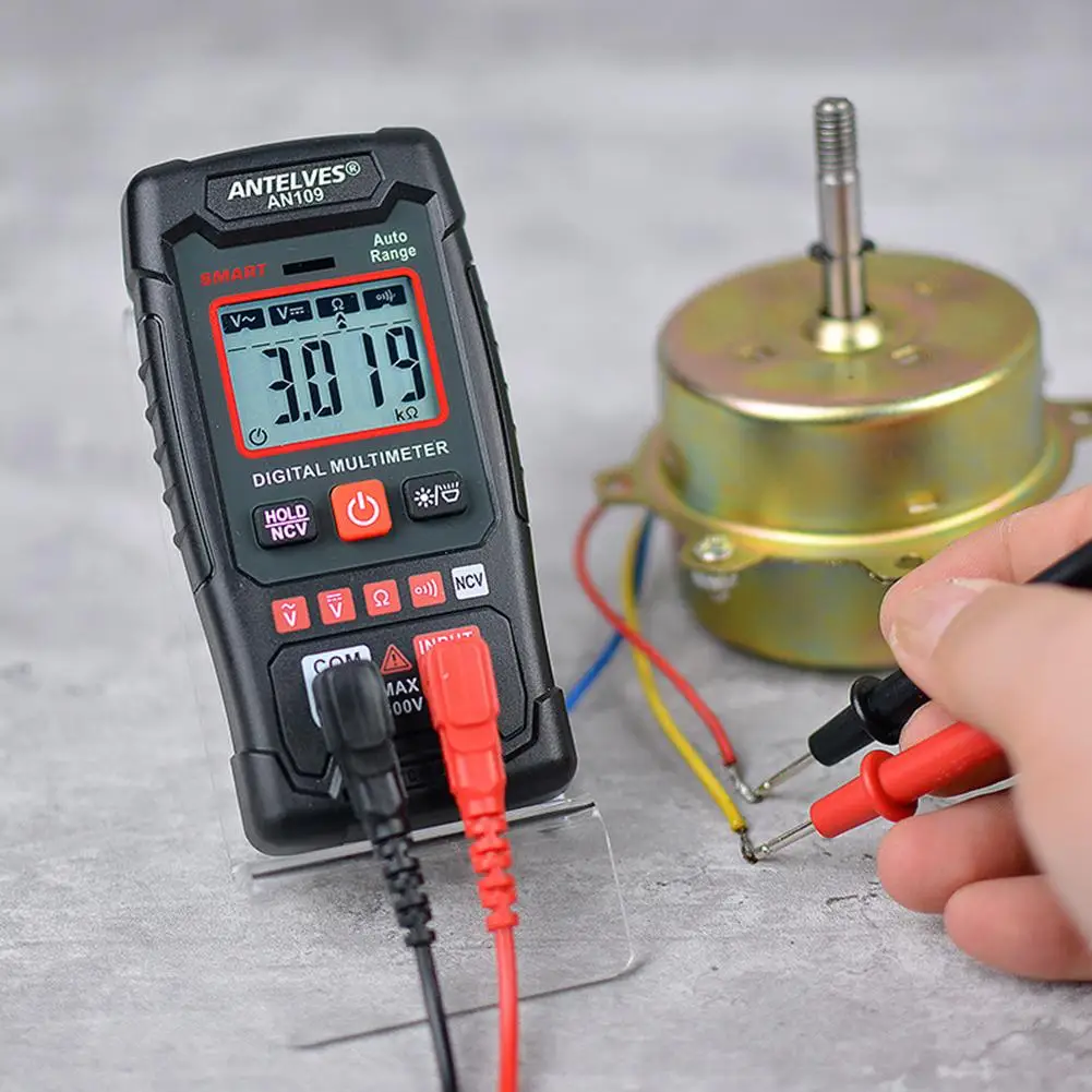 AN109 Profesional Smart Digital Multimeter AC DC NCV LCD Multimeter Tester Ohm Voltage Meter Auto Range Electrician Tester digital multimeter multimeter tester